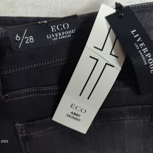 Liverpool Jeans Company Abby Skinny Jeans in Charcoal Gray